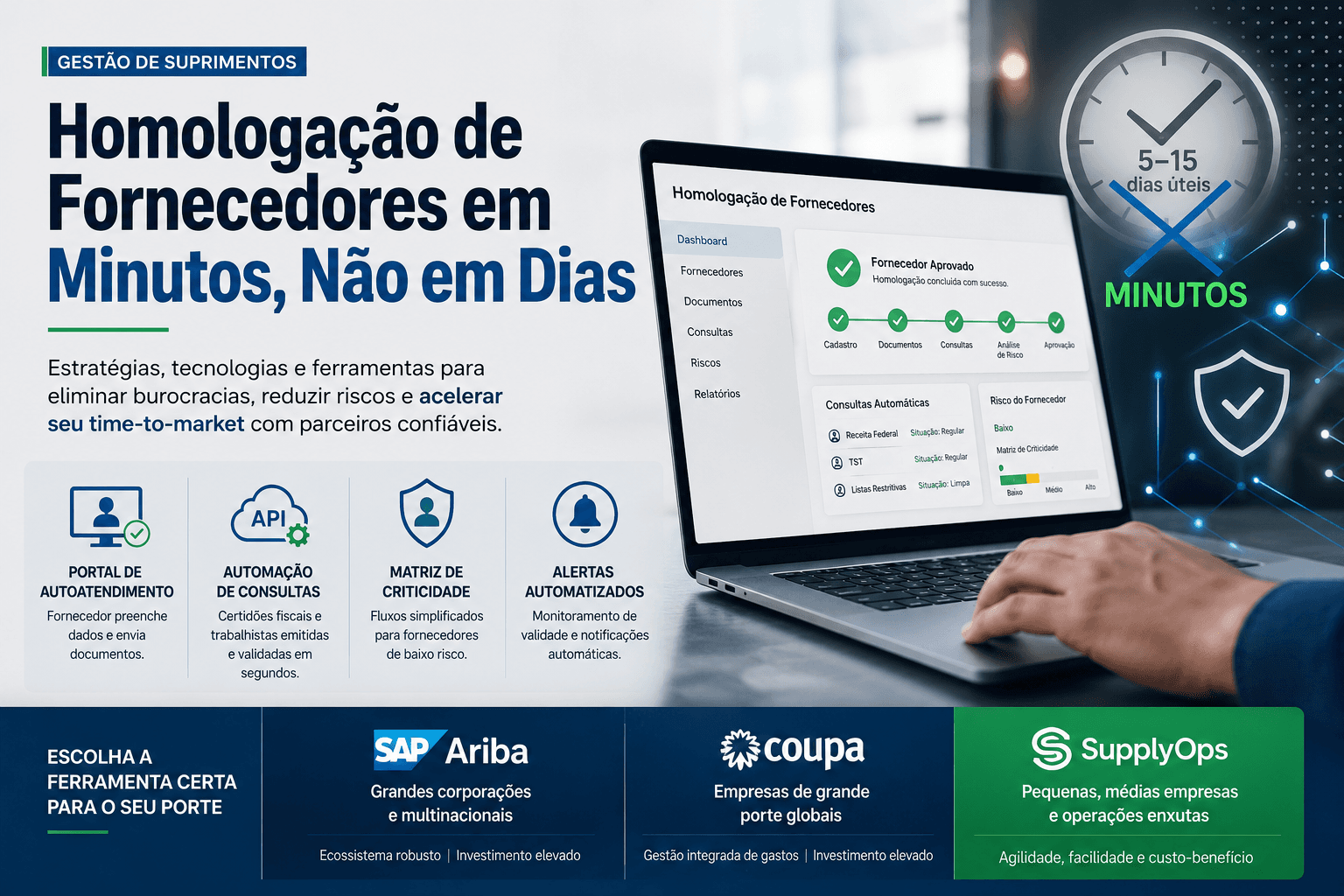 Velocidade com Segurança: Como Reduzir o Tempo de Homologação de Fornecedores